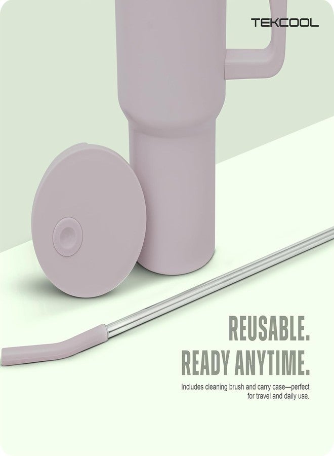 TEKCOOL Tumbler with lid and Straw 1200ML Cup Stainless Steel Hot and Cold with Handle and Lid 2 Straw Vacuum Insulated Tumbler for Water, Iced Tea or Coffee Office Gym Travelling - Image 3